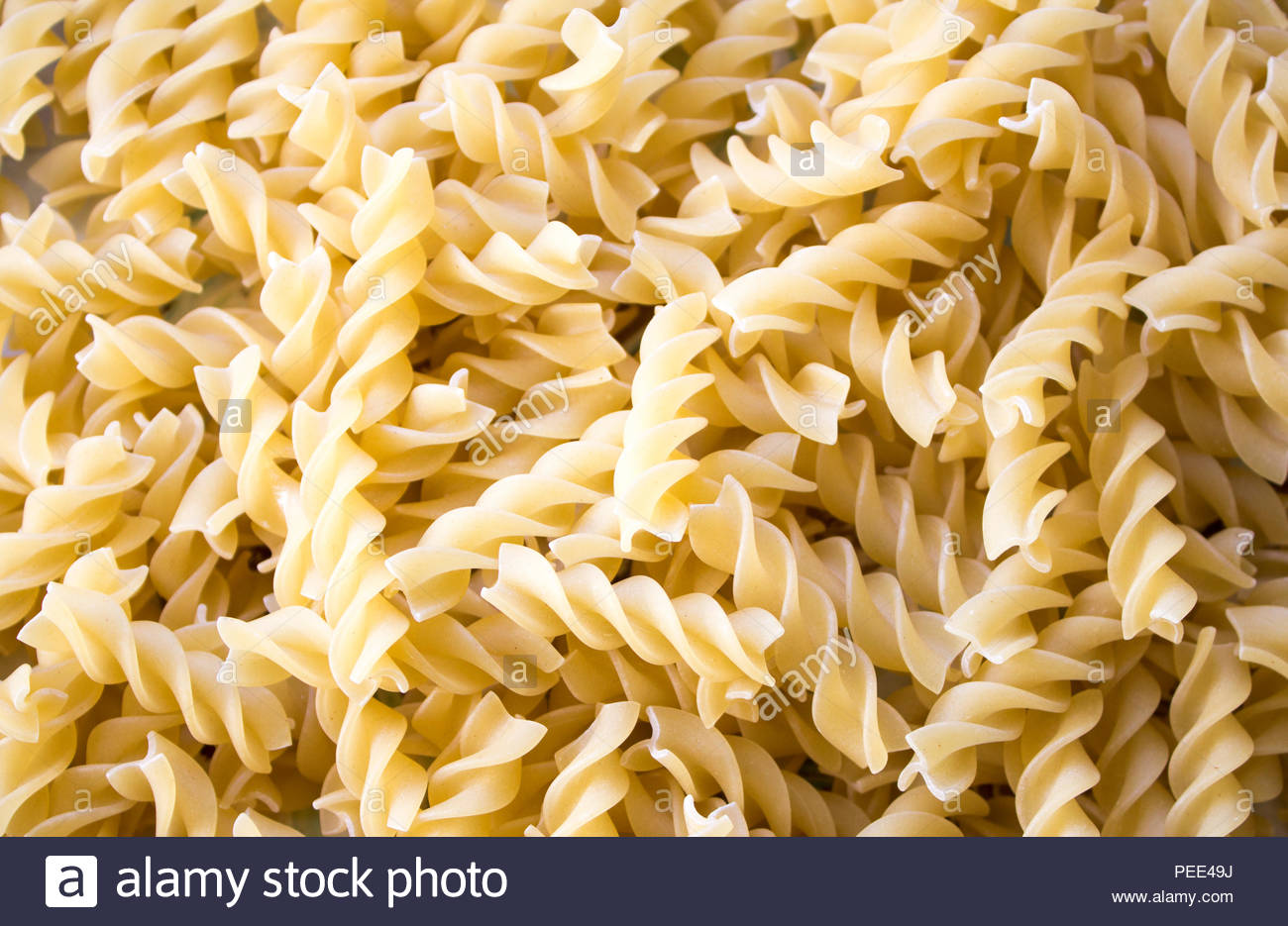 Dry Pasta Background Healthy Food Yellow Stock Photo