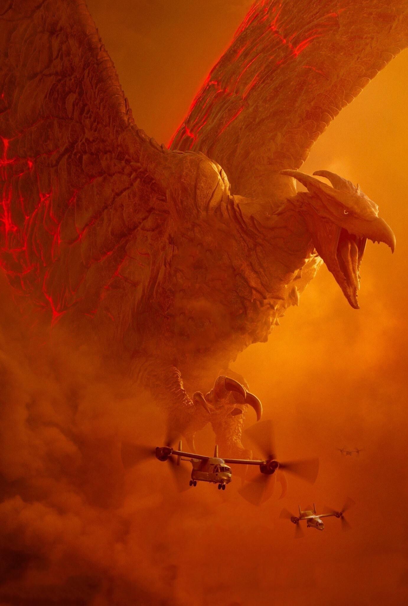 Official Rodan 2019 Poster Textless Godzilla in 2019 Godzilla