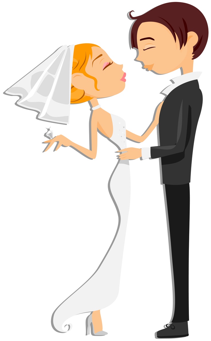 Cartoon Couple Wedding Clipart Wallpaper