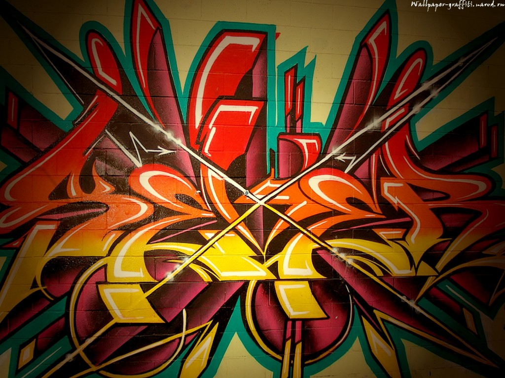 Funky Frisky Grafitti Wallpaper
