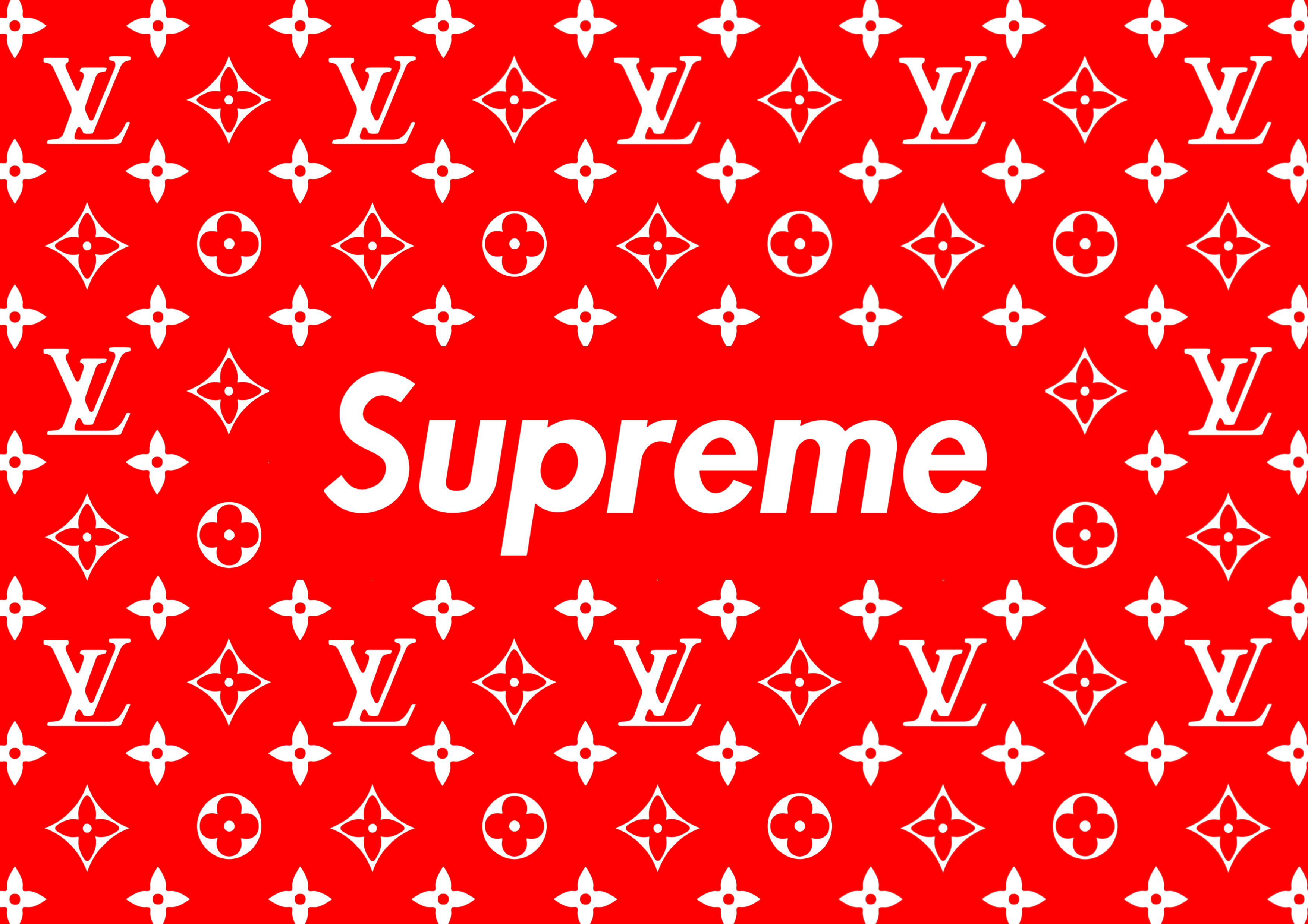Supreme X Louis Vuitton Wallpaper In Logo
