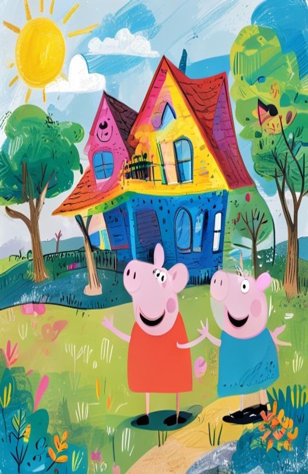 Peppa Pig House HD Wallpaper