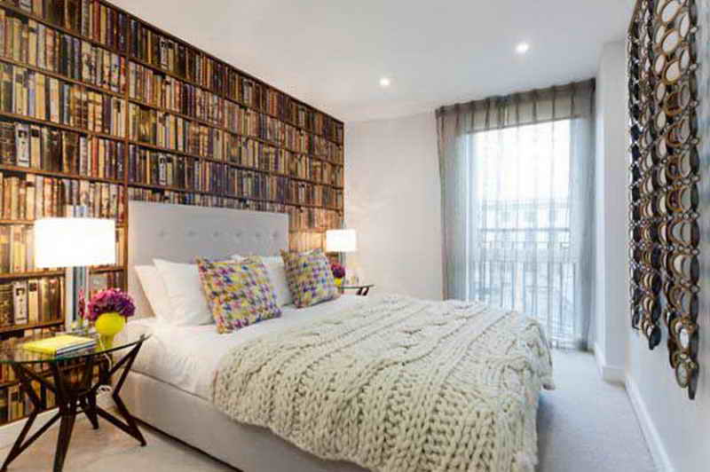 Wallpaper That Looks Like Bookshelves For Bedroom