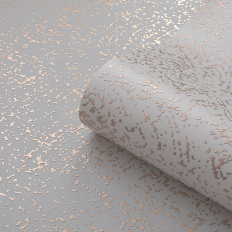 Muriva Stella Speckle Effect GreyRose Gold Metallic Wallpaper