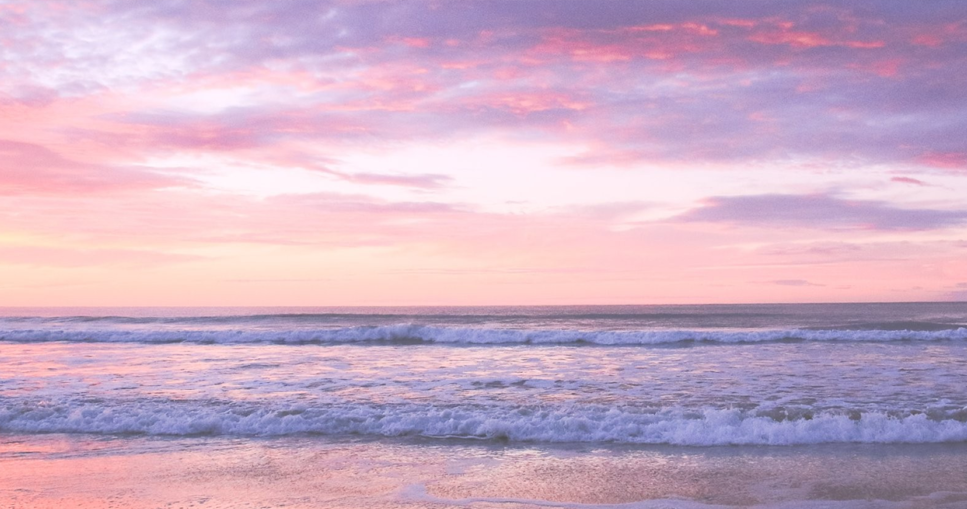 Pink Beach Sunset Wallpaper