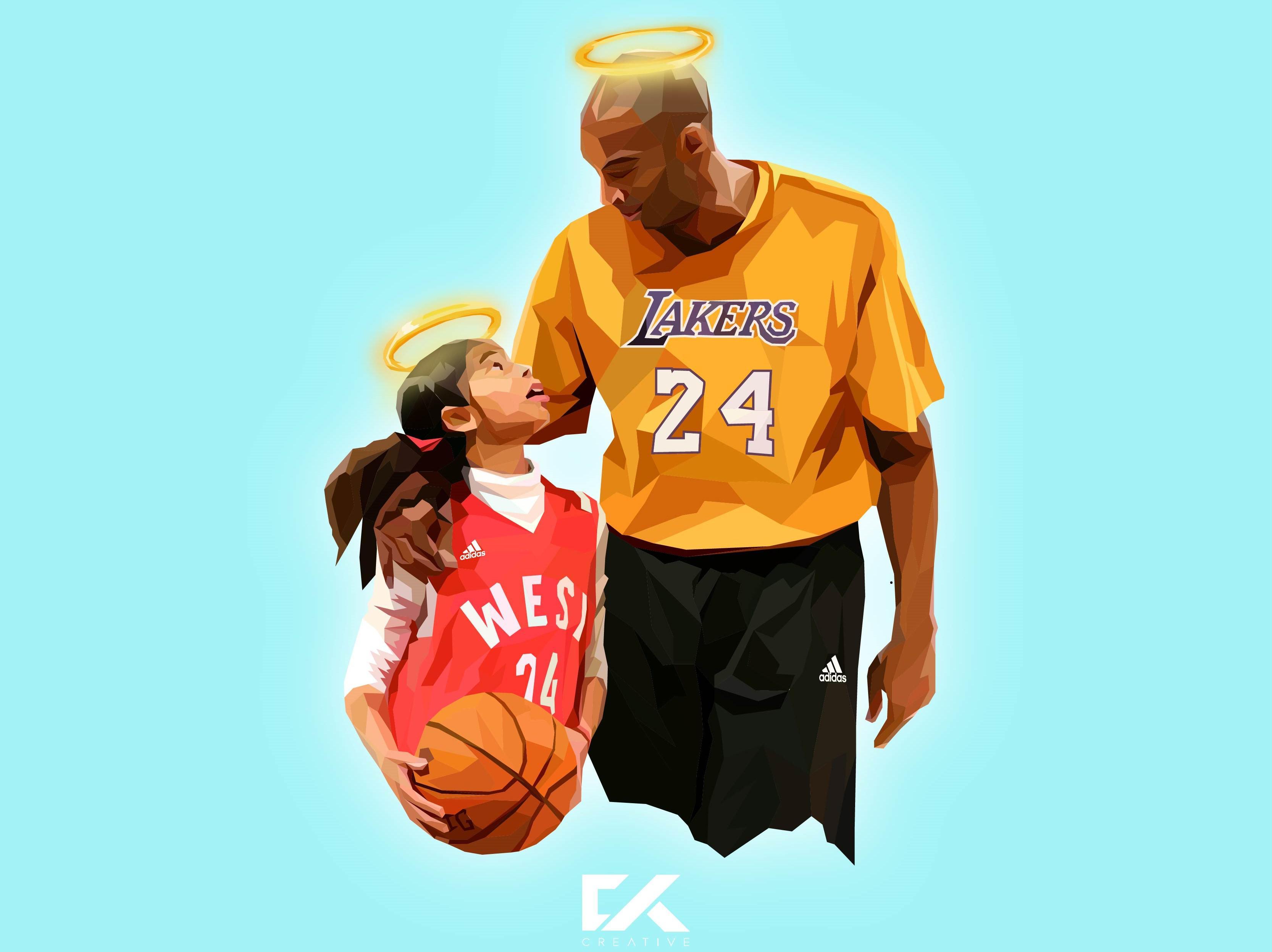 Kobe And Gigi R Adobeillustrator