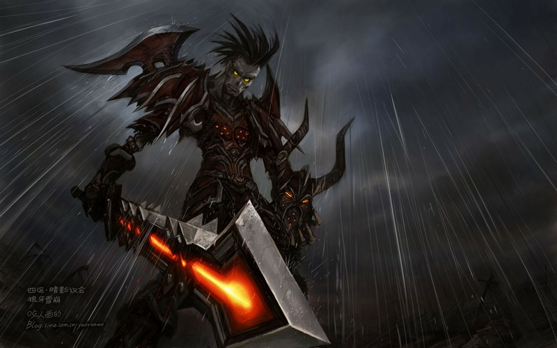 video games rain world of warcraft undead weapons fantasy art armor