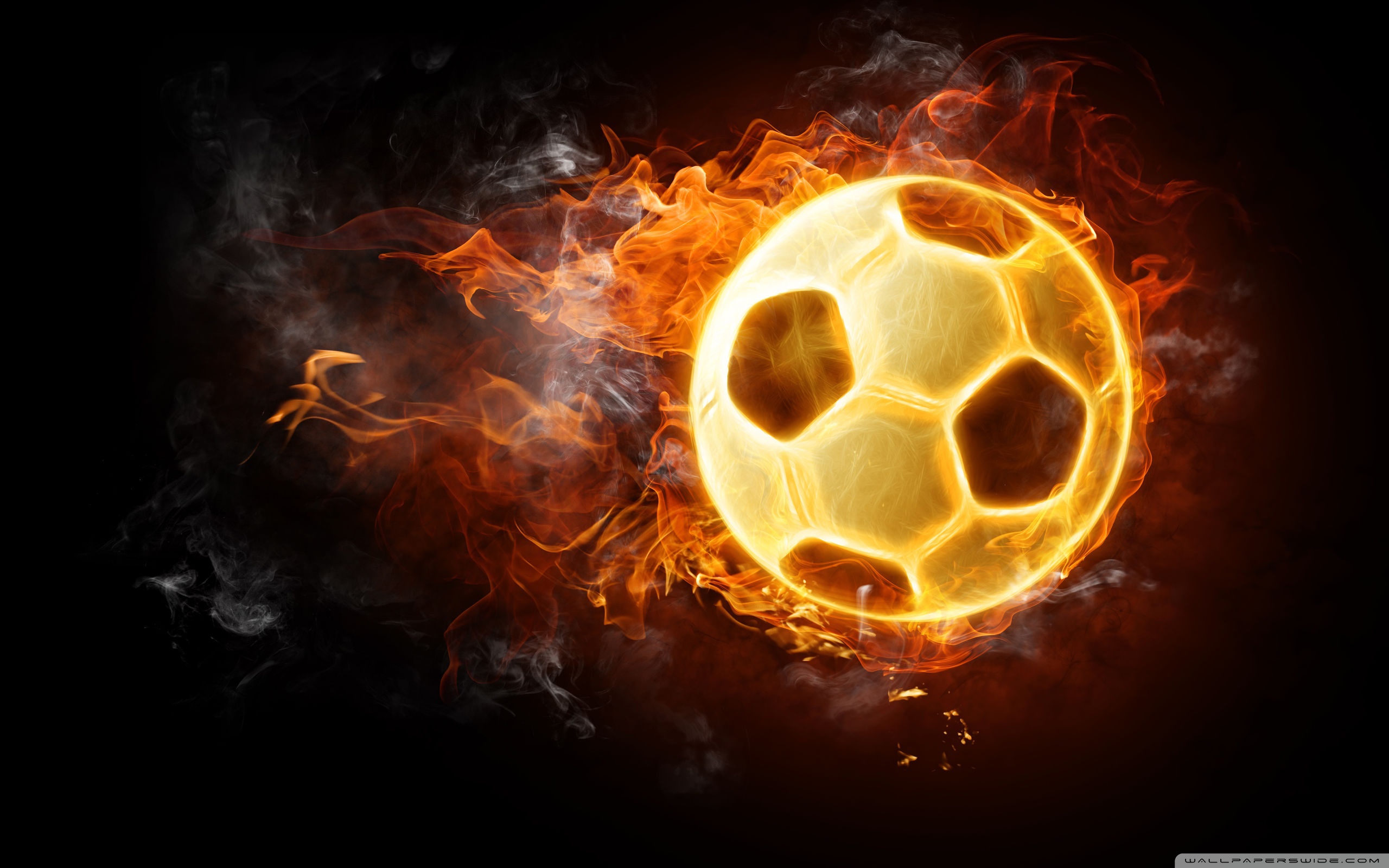 Fire Flame Element Soccer ball wallpapers and images   wallpapers 2560x1600