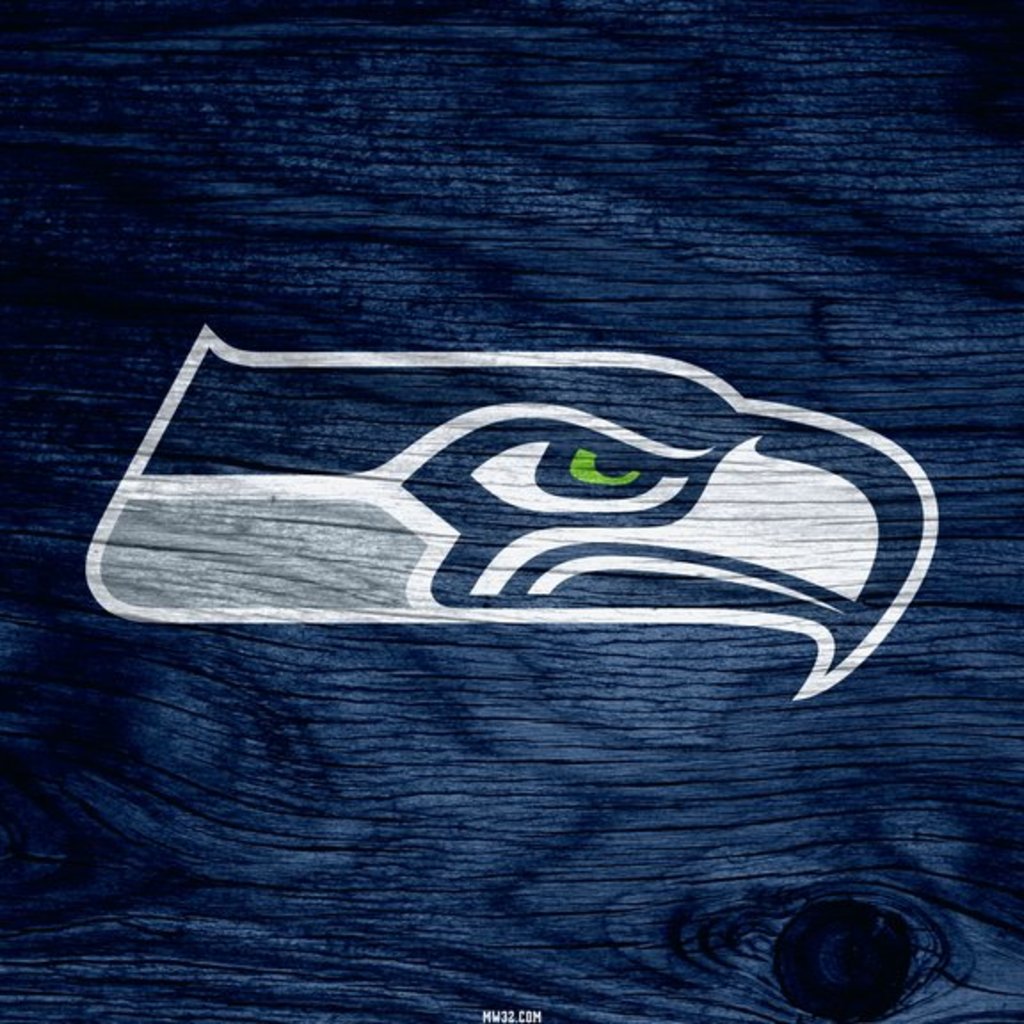 Seattle Seahawks Blue Weathered Wood Wallpaper for Apple iPad