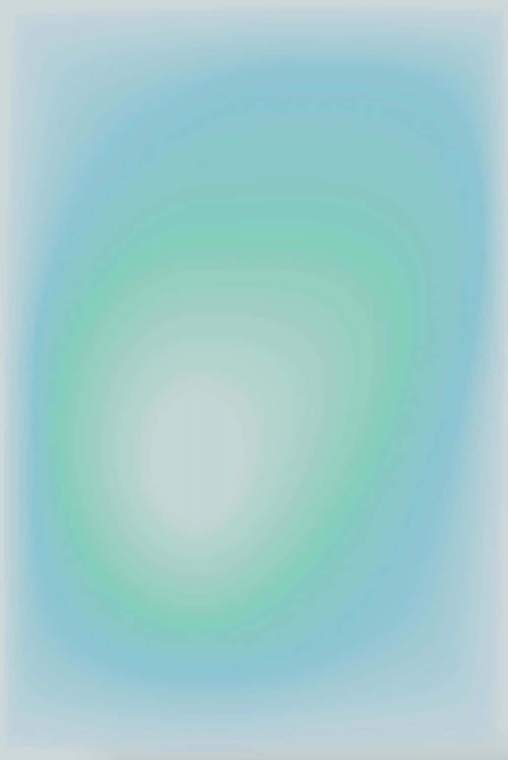 A Blue And Green Abstract Painting On White Background