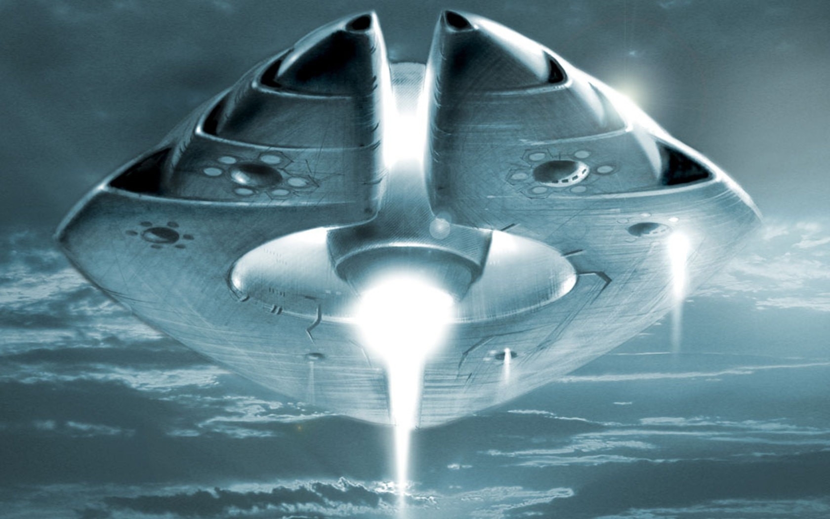 Ufo Digital Art Spaceship Wallpaper Background