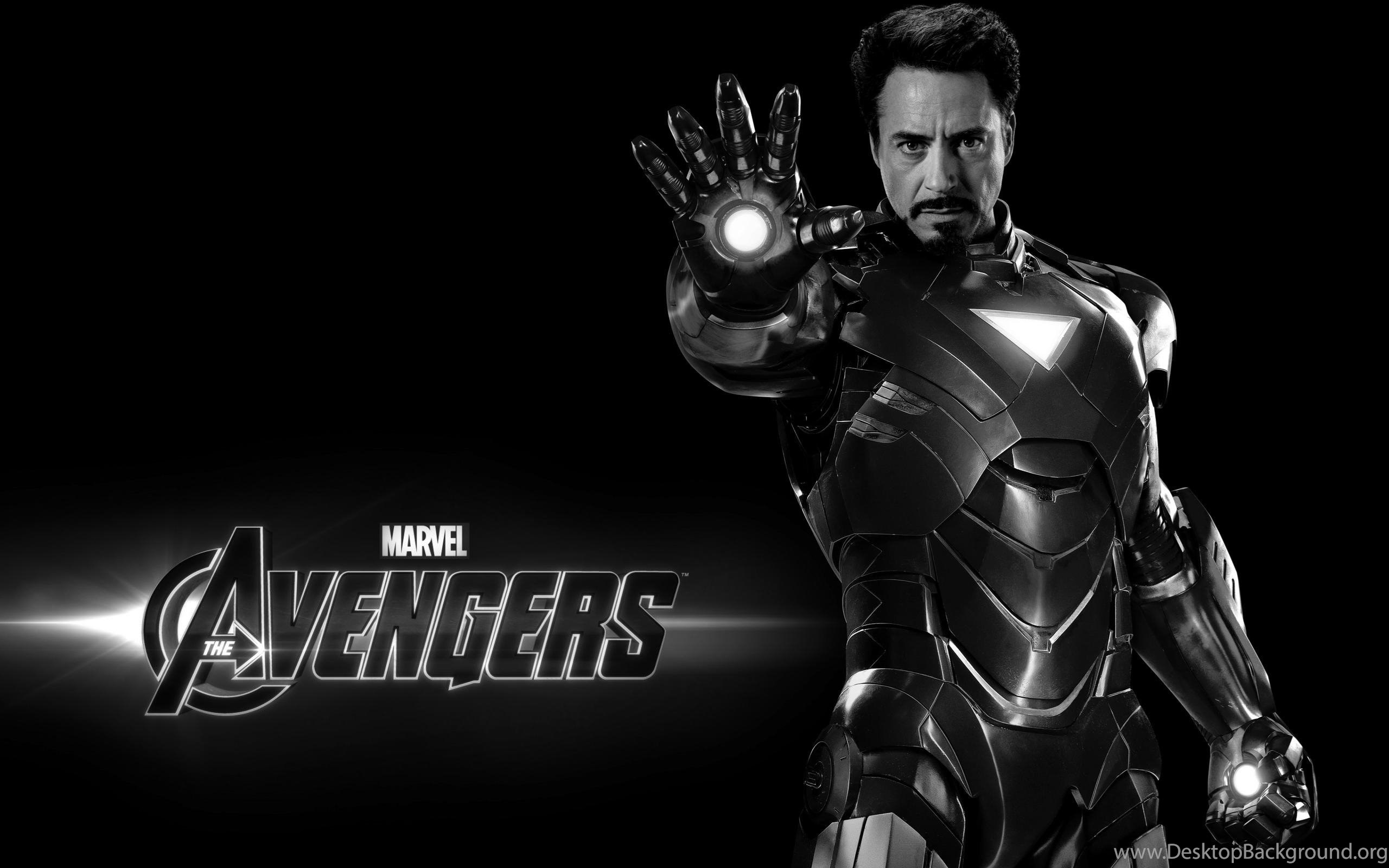 Movies The Avengers Black And White Iron Man In