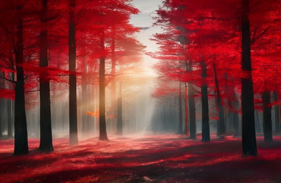 Red Forest Wallpaper