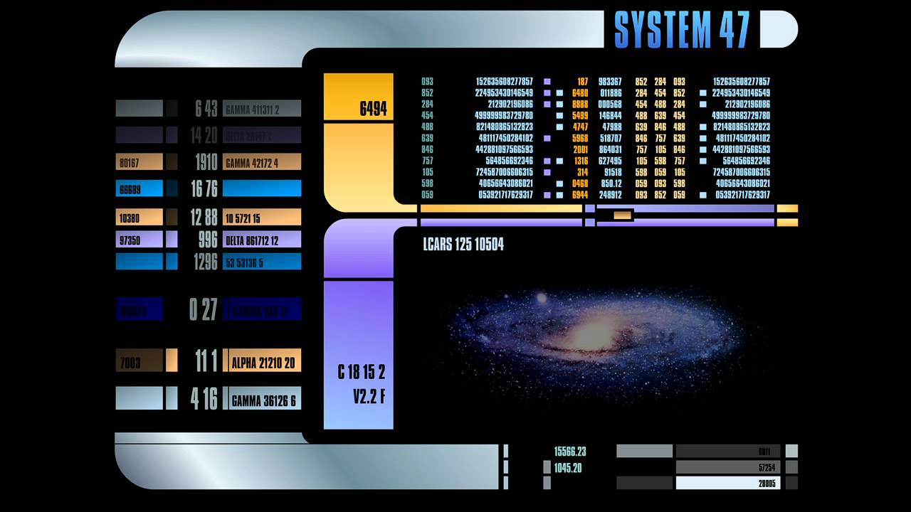 Star Trek The Next Generation Lcars Display Screensaver