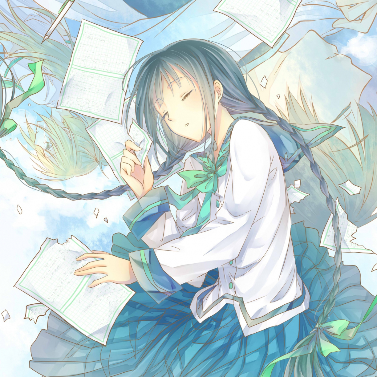 Sleep Cute Anime Girl Artwork Wallpaper HD Image Picture