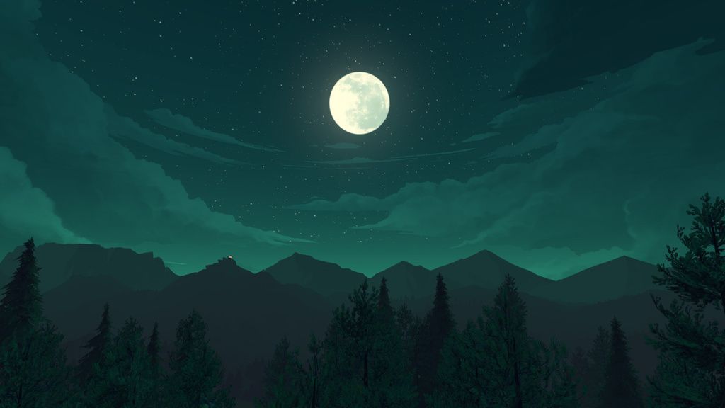Firewatch Night In The Wood Art Background