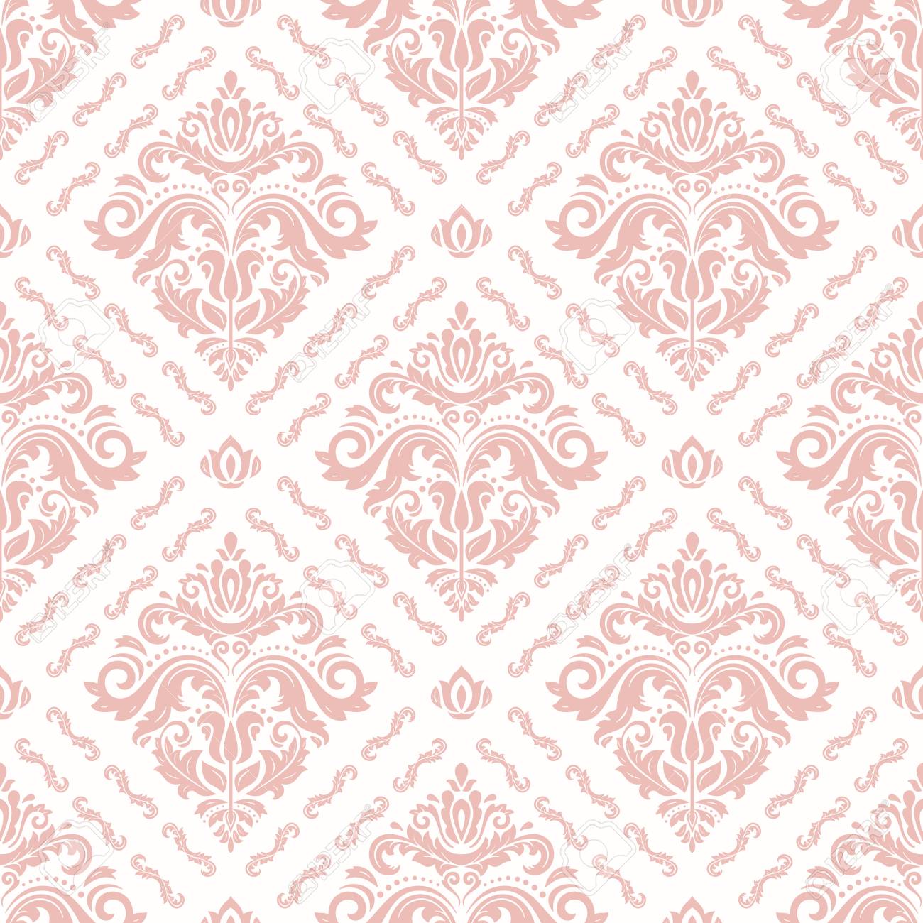 Orient Vector Pink Classic Pattern Seamless Abstract Background