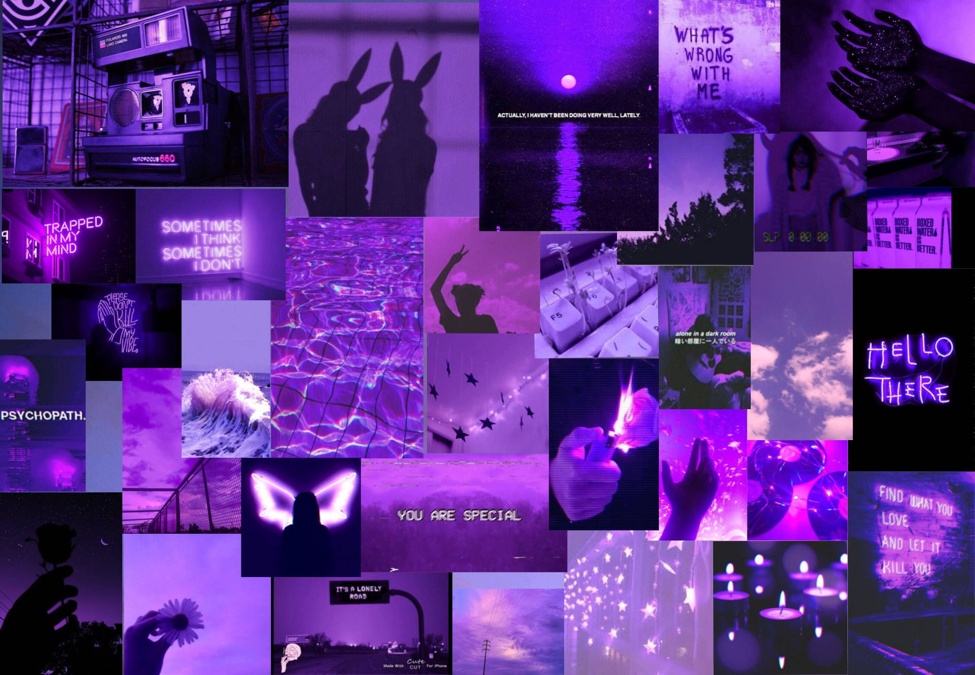 Purple Collage Wallpaper