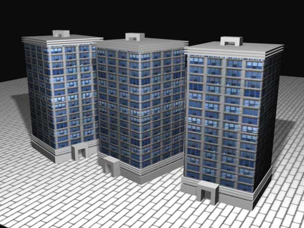 Architecture Objects downtown business city concepts tower block 600x450