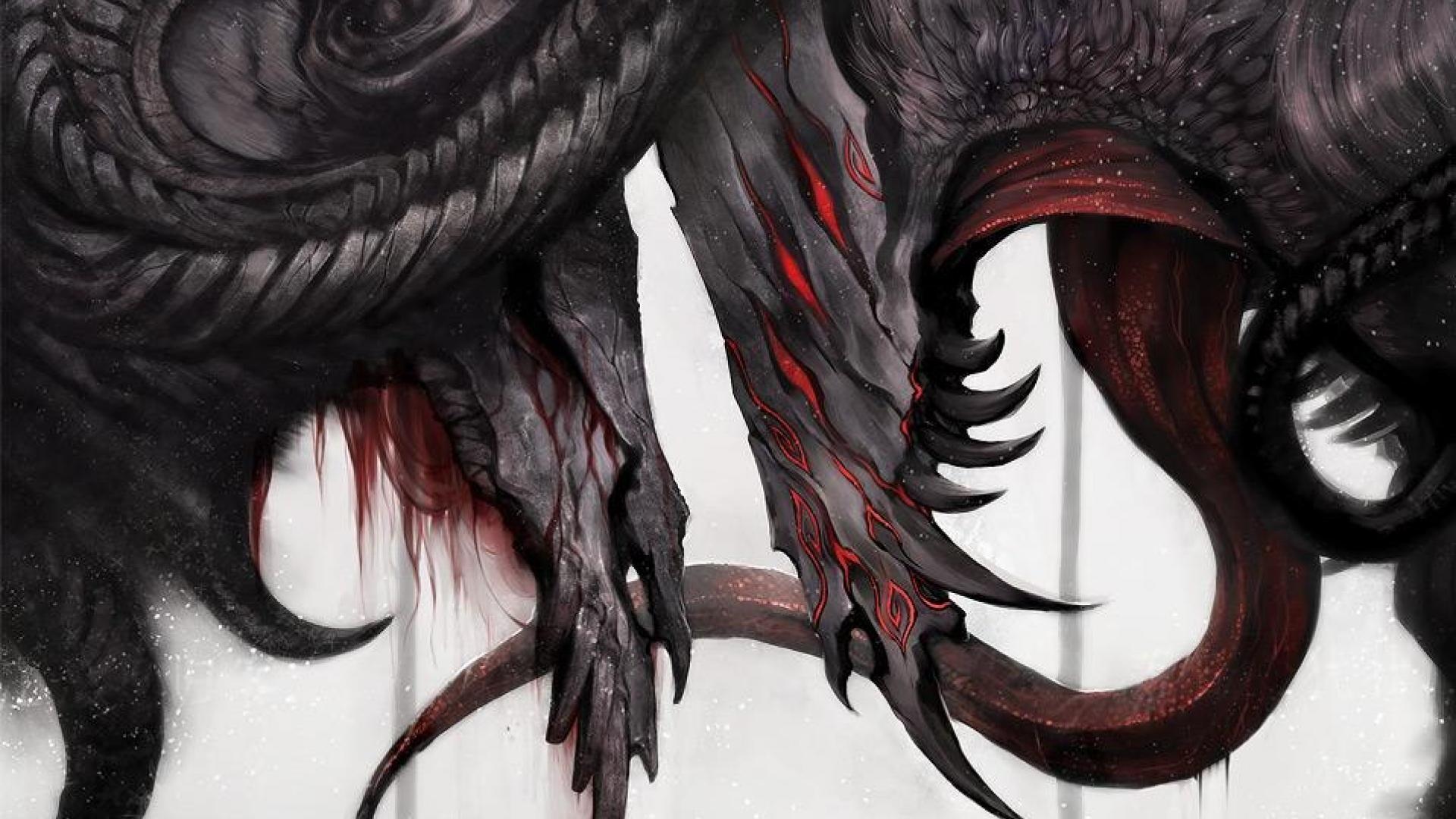 Evil Demons Wings Abstract Art HD Wallpaper