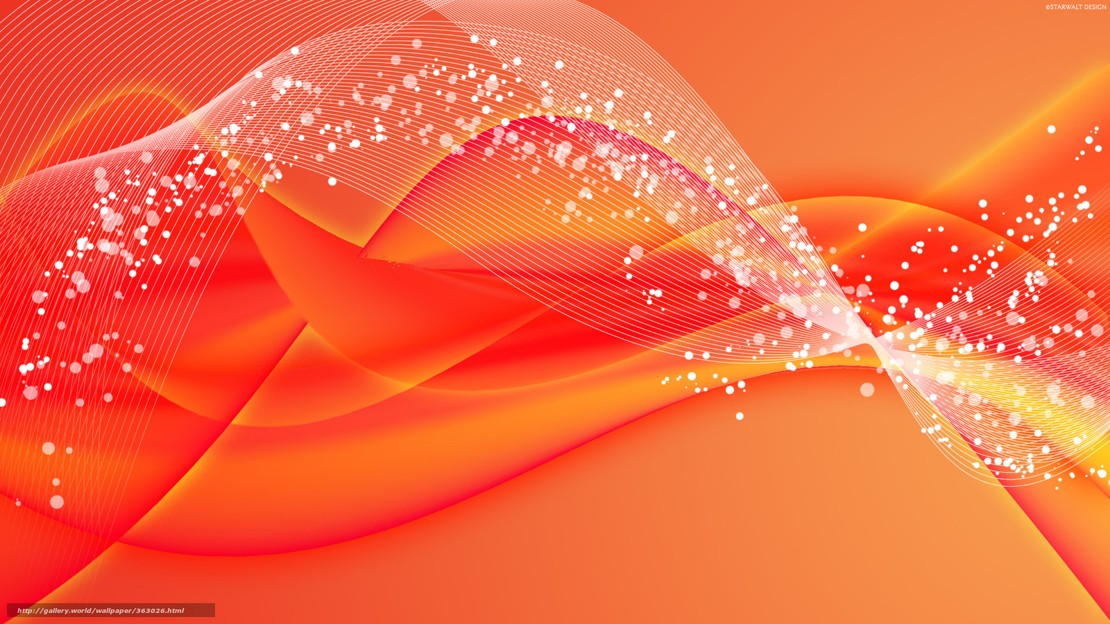 Download wallpaper orange pink line bubbles free