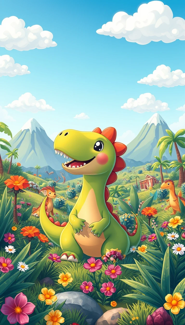 Cute Dinosaur Background