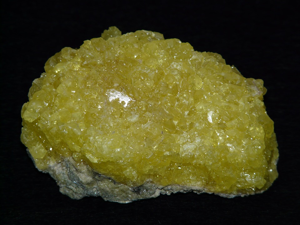 Gem Stone Sulfur Photo On