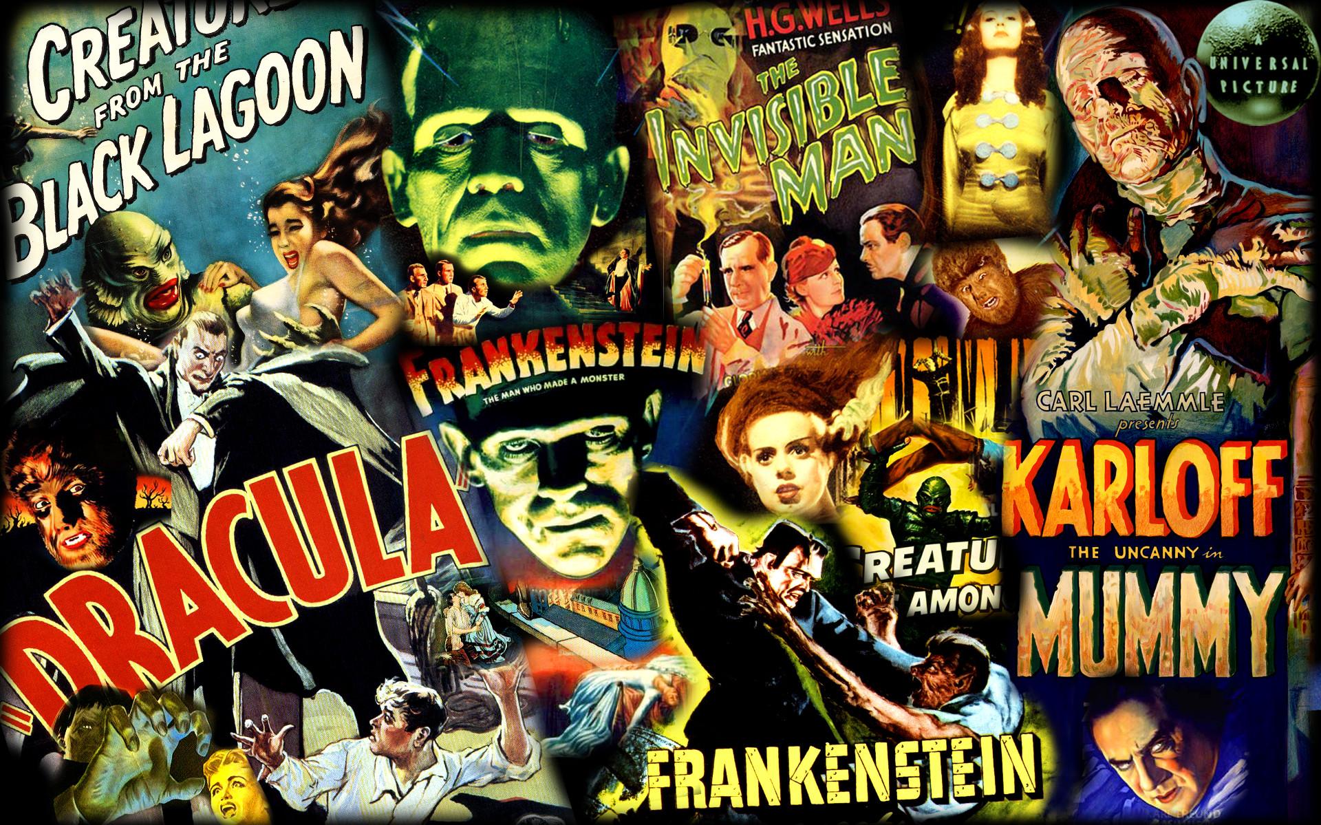 Universal Monsters Poster Collage Wallpaper See More At S