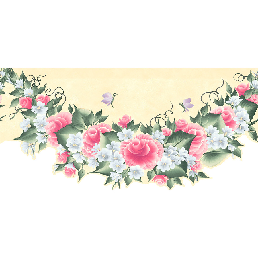 Donna Dewberry Floral Prepasted Wallpaper Border At Lowes