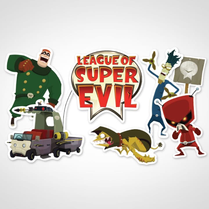League Of Super Evil Stickers Wallpaper
