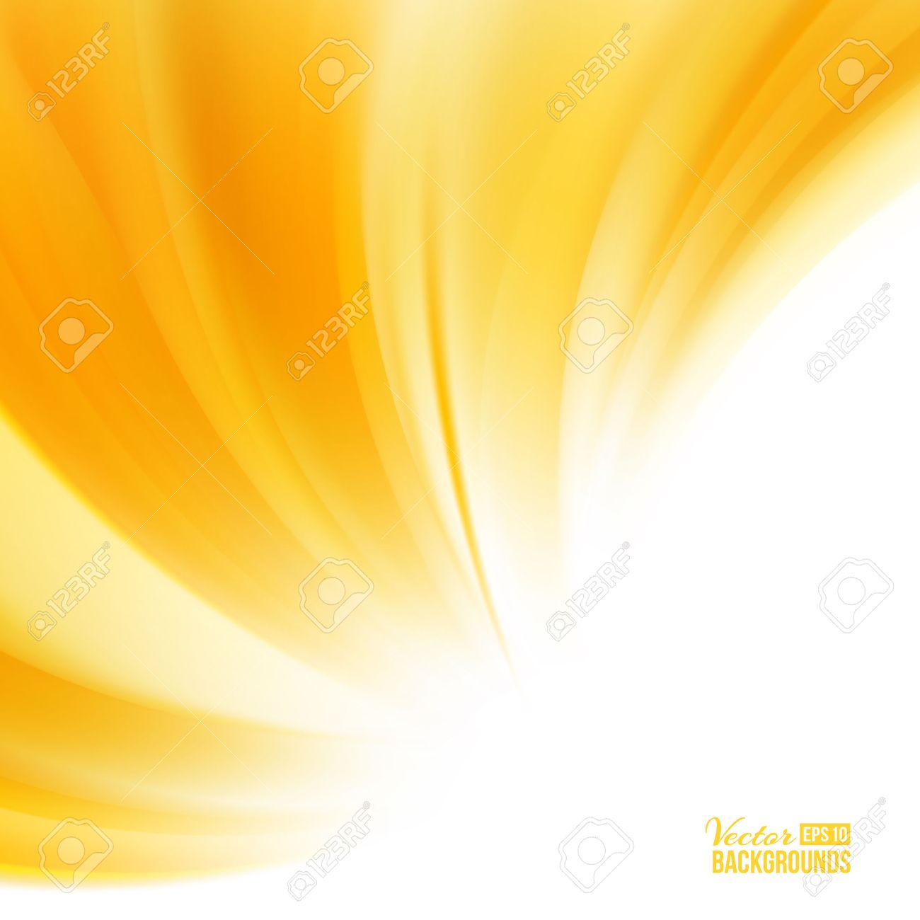 Orange Background With Smooth Waves Royalty Free Cliparts