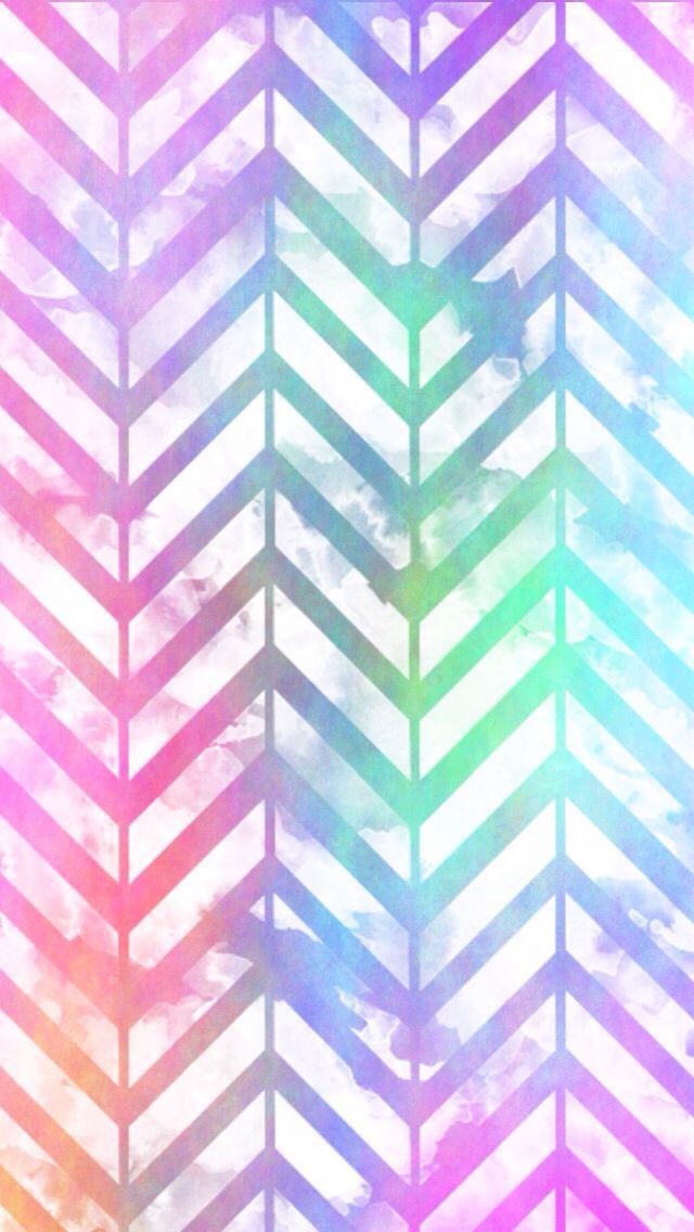 Rainbow Chevron iPhone Wallpaper