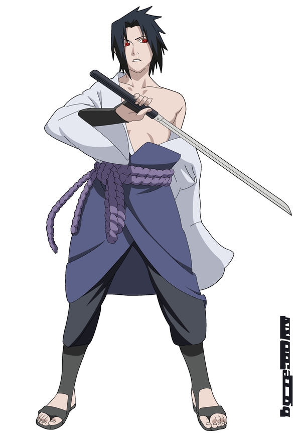 Uchiha Sasuke Naruto Shippuden Sharingan Swords Wallpaper