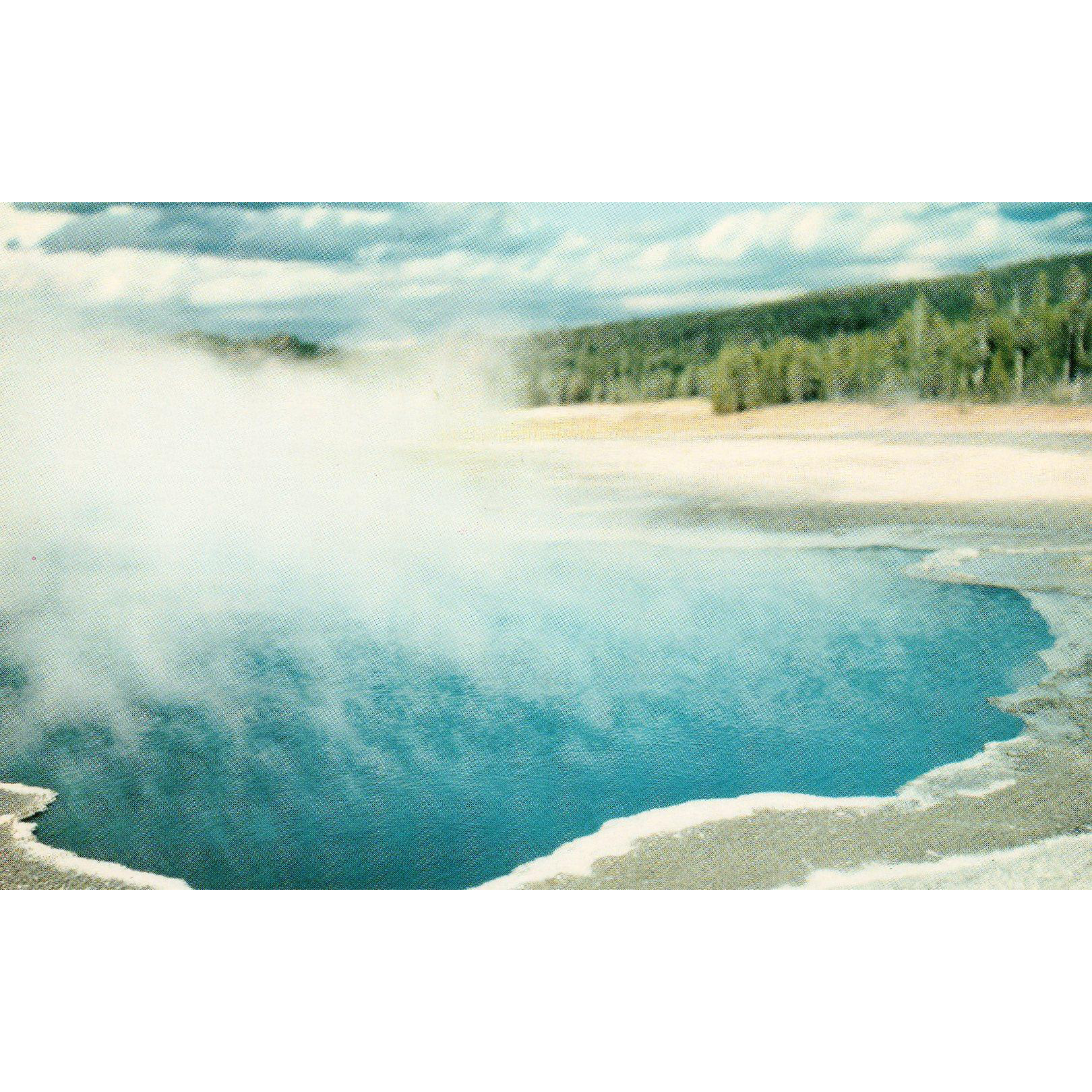Gentian Pool Lower Geyser Yellowstone National Park Wy Wyoming Vintage
