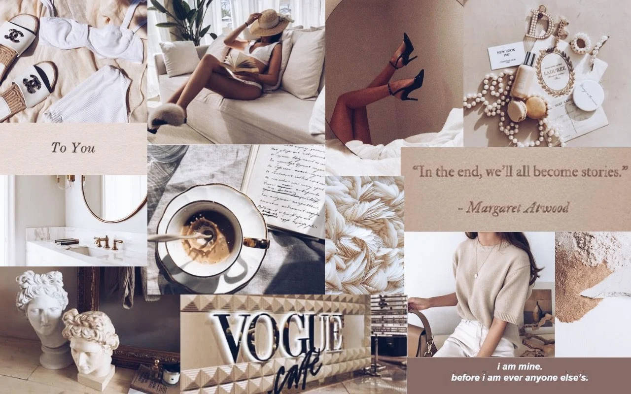 Beige Aesthetic Desktop Wallpaper