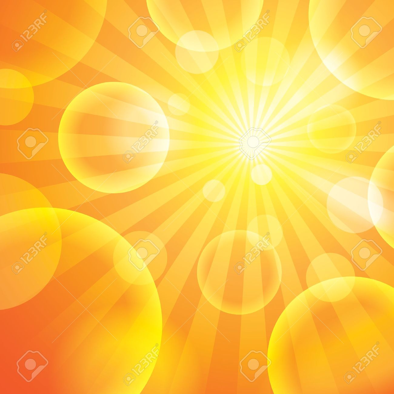 Abstract Orange Sun Light Background Royalty Cliparts