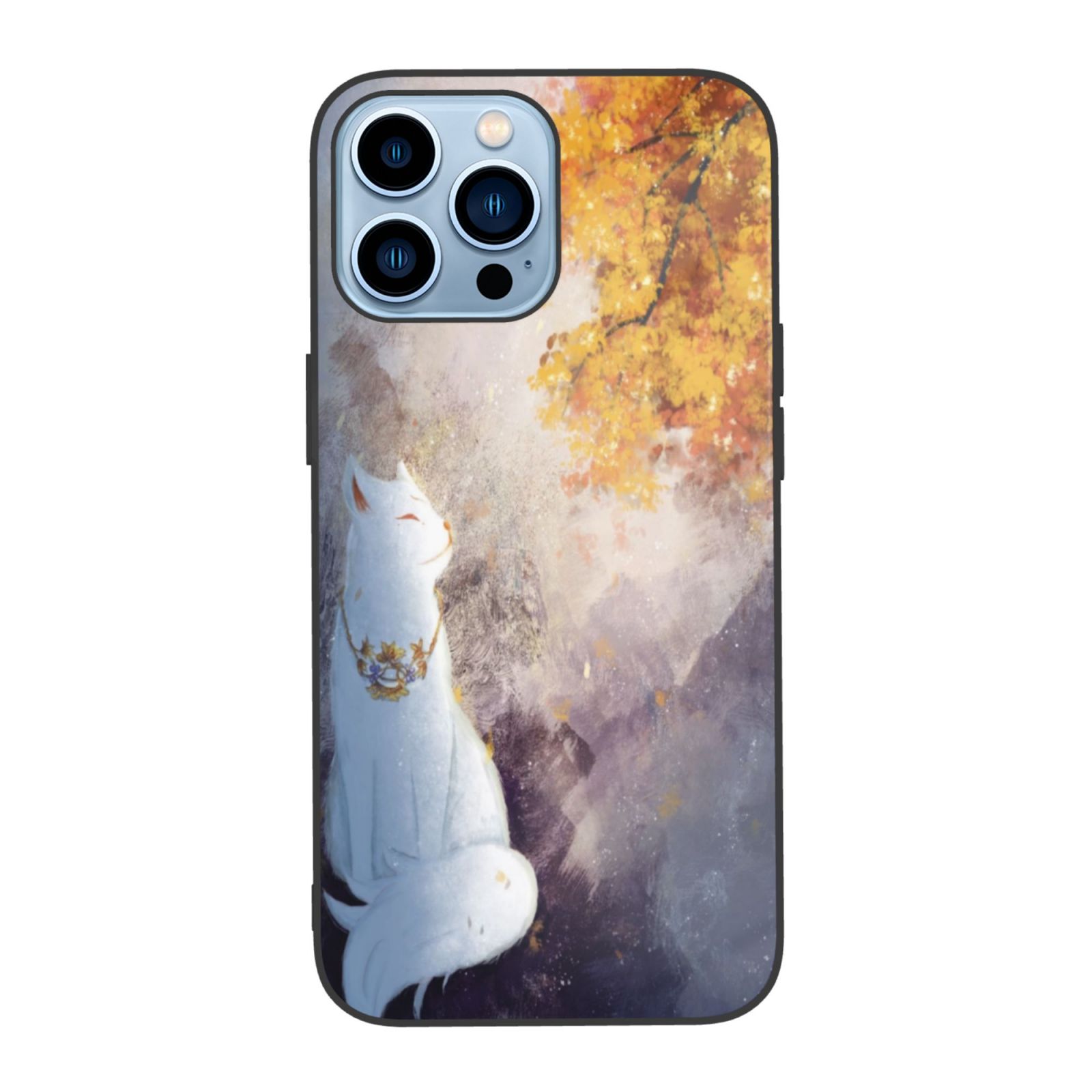 iPhone Case Autumn Leaves And The God Cat Ip13 Pro Max 7in