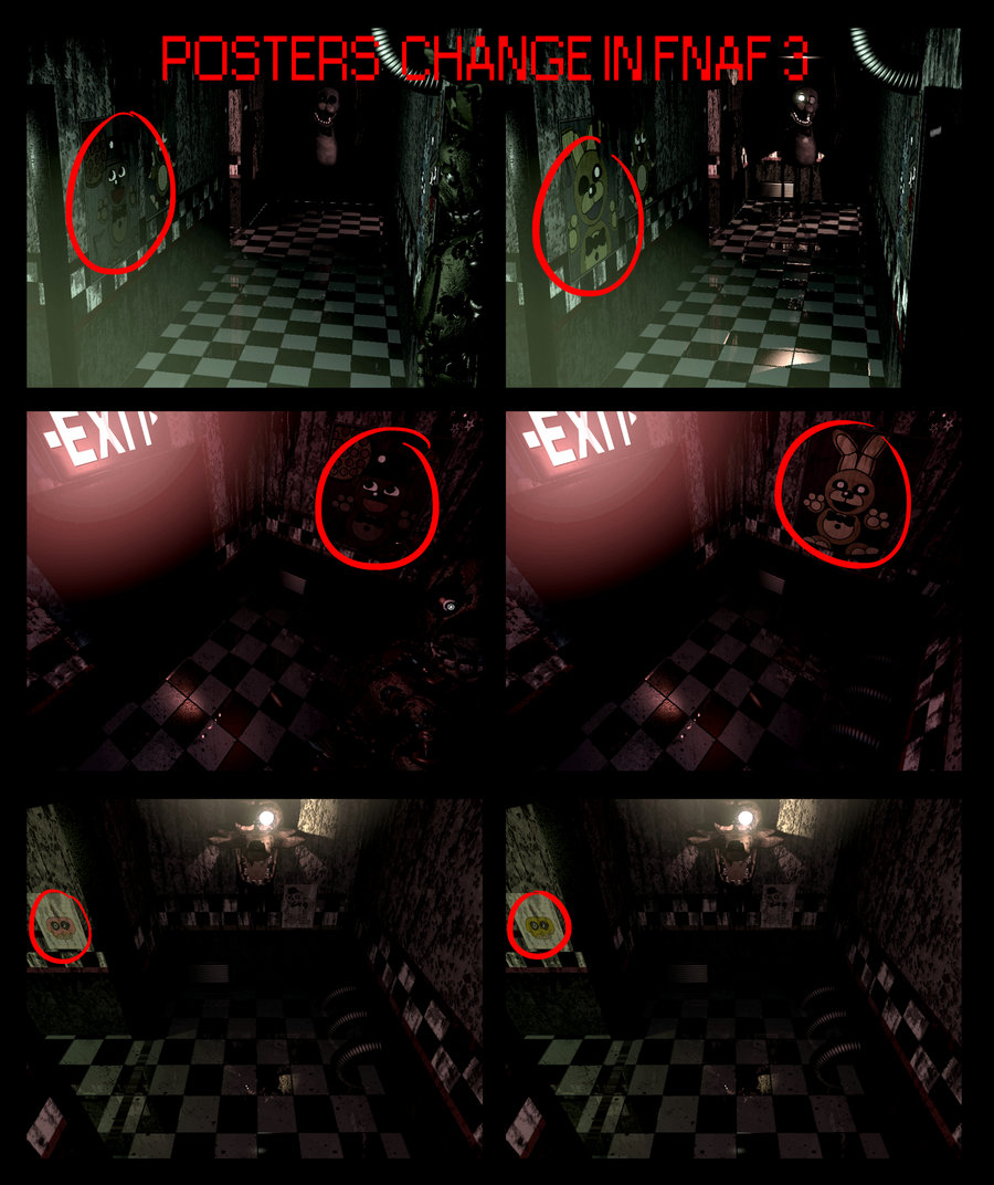 Posters Change In Fnaf3 By Drzombiefox