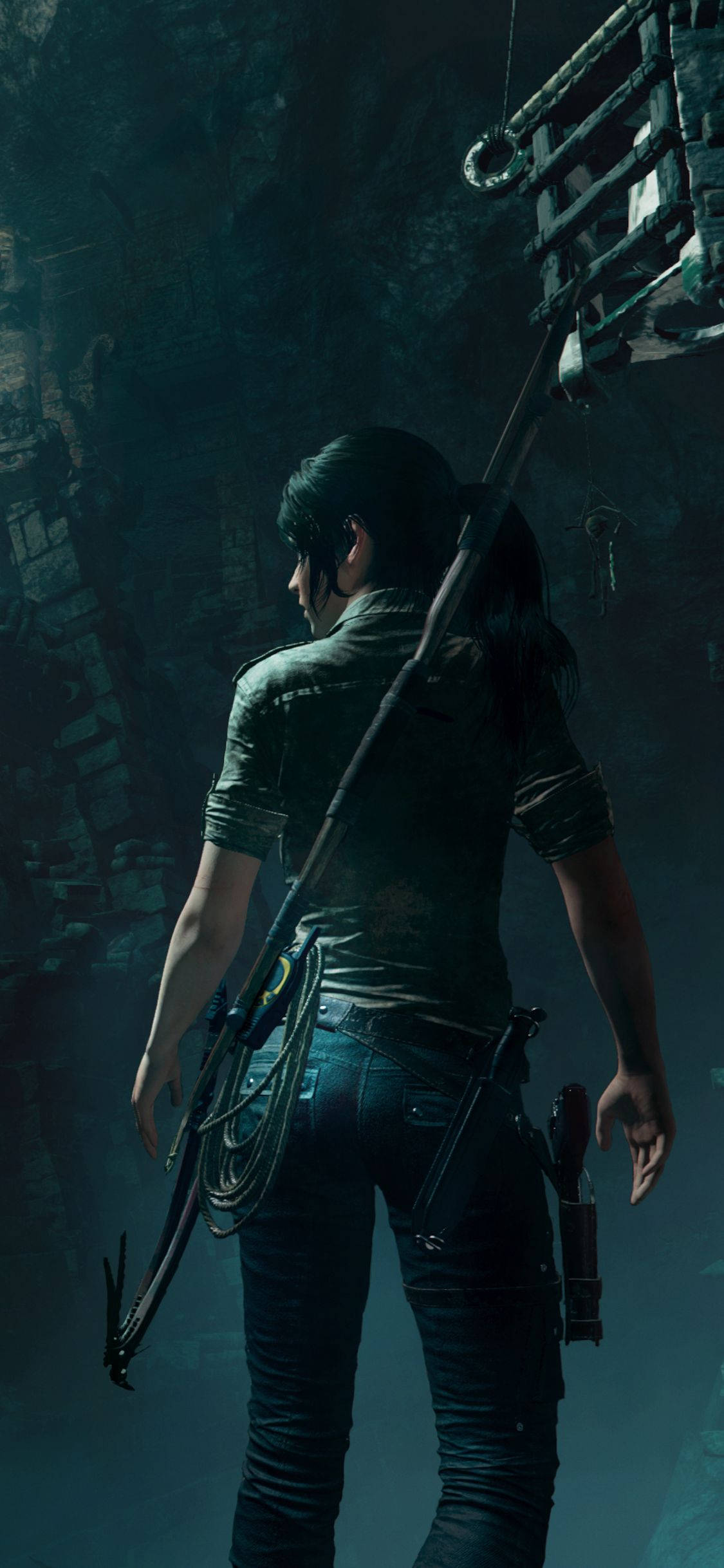 Tomb Raider In Dark iPhone Wallpaper