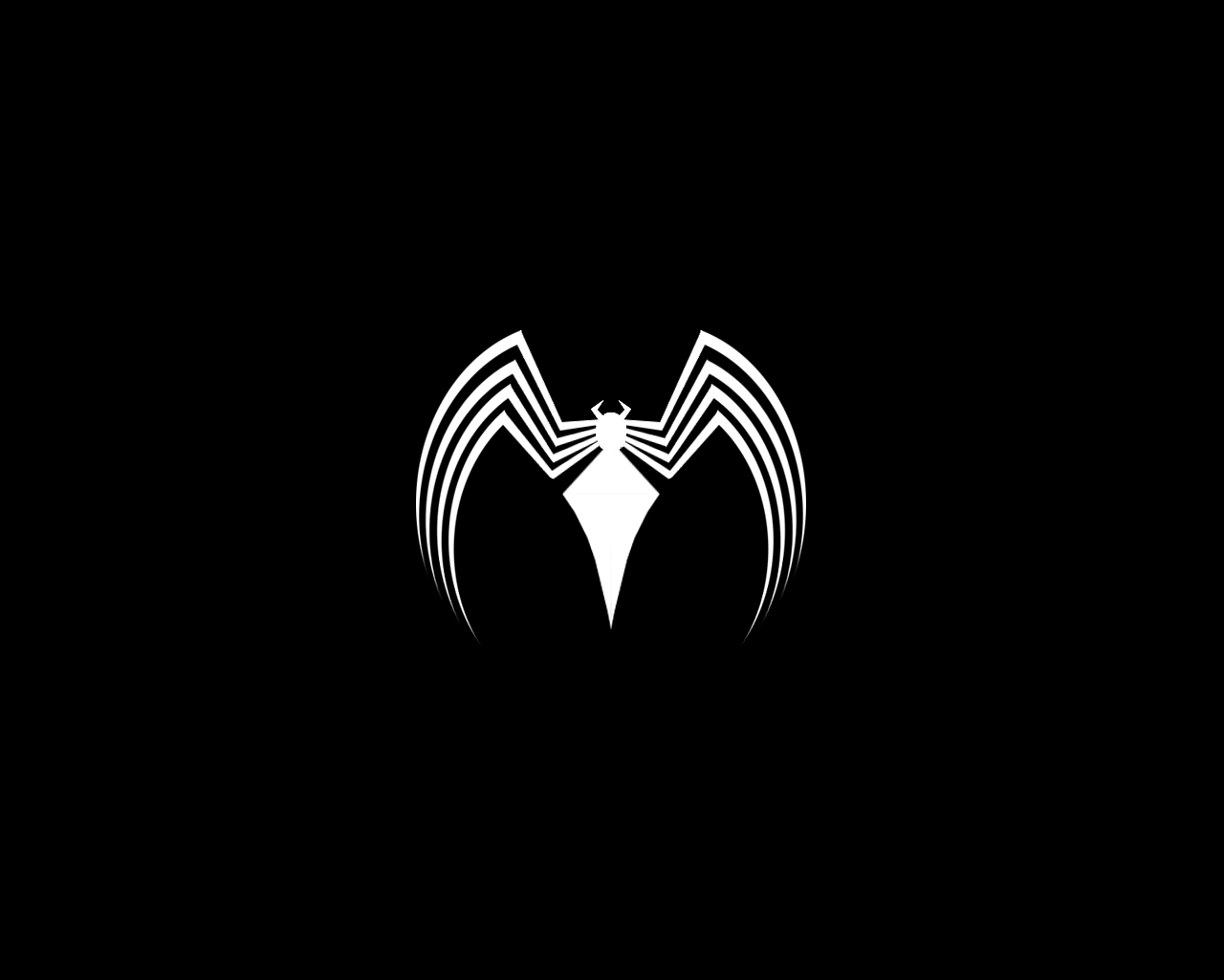 Venom Logo Wallpaper Spiderman Drawing Black Background