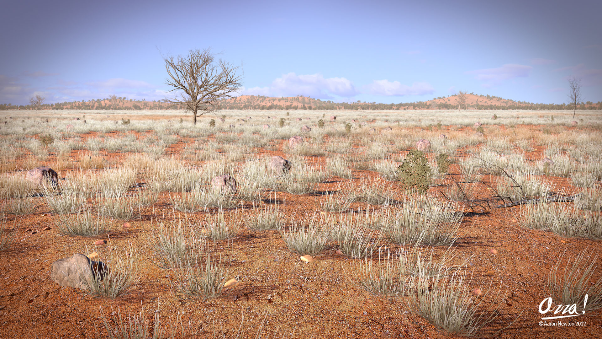 Desert Scene   Aaron Newton   3d Rendering of a Desert Landscape