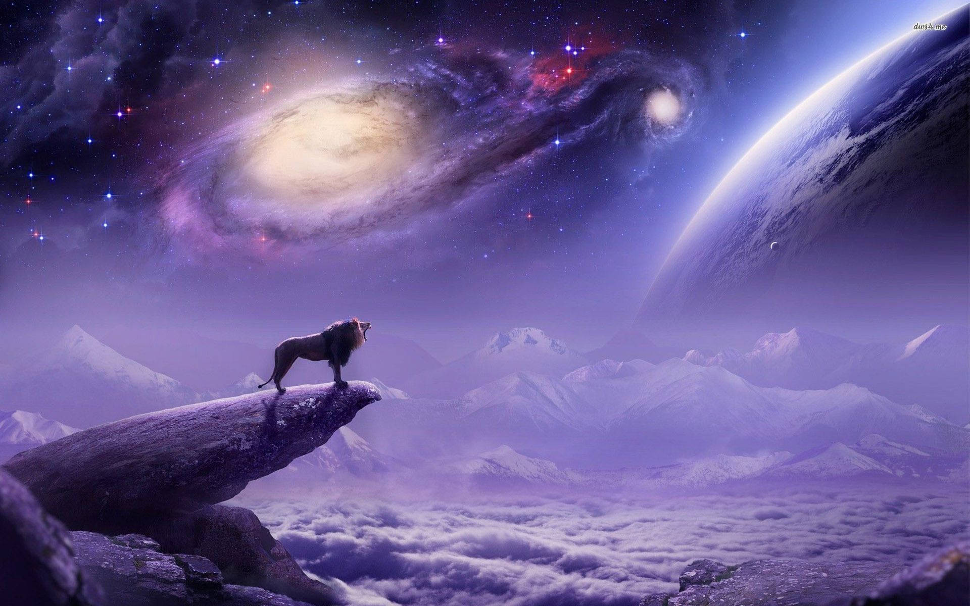 Galaxy Lion Wallpaper