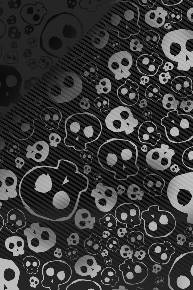 Emo Skull iPhone HD Wallpaper