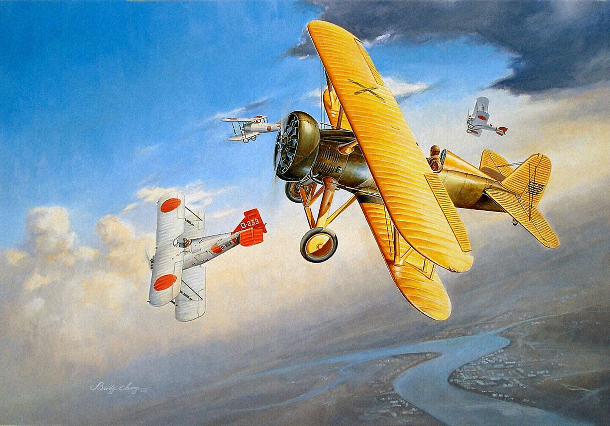 Aircraft Airplane War Dogfight Ww1 Japan Wallpaper