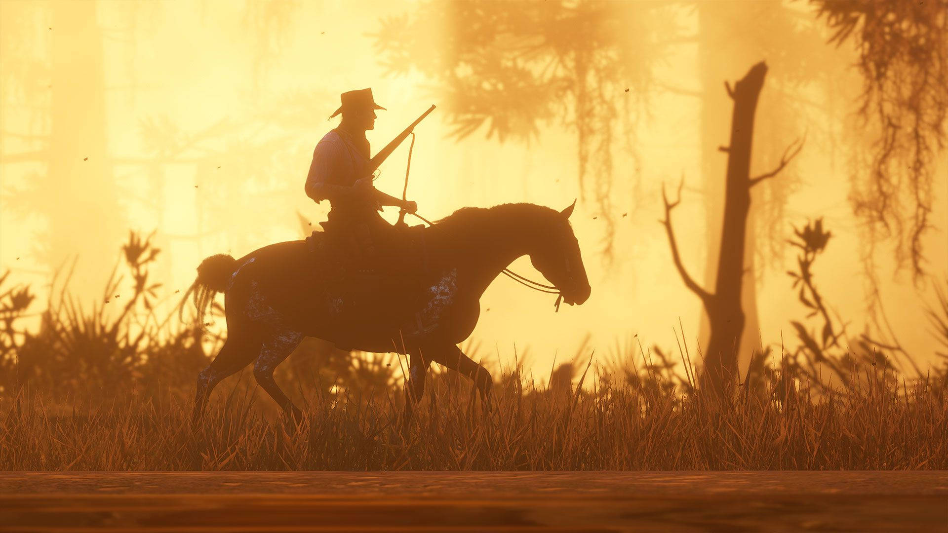 Horse Red Dead Redemption Burning Forest Wallpaper