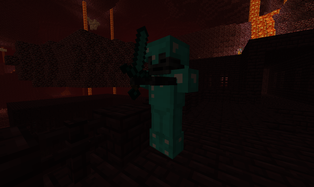 Wither Skeleton In A Diamond Armor Minecraft By