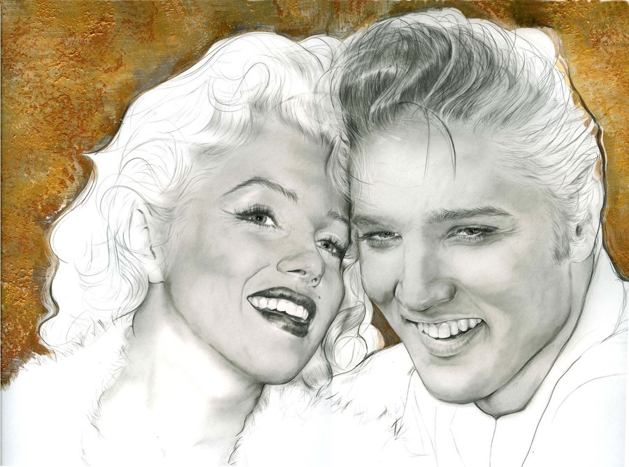 Elvis And Marilyn Legends By Heidibenz