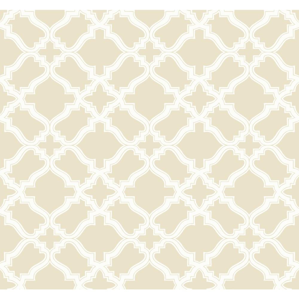 York Wallcoverings Ms6472 Modern Shapes Cathedral Wallpaper Beige