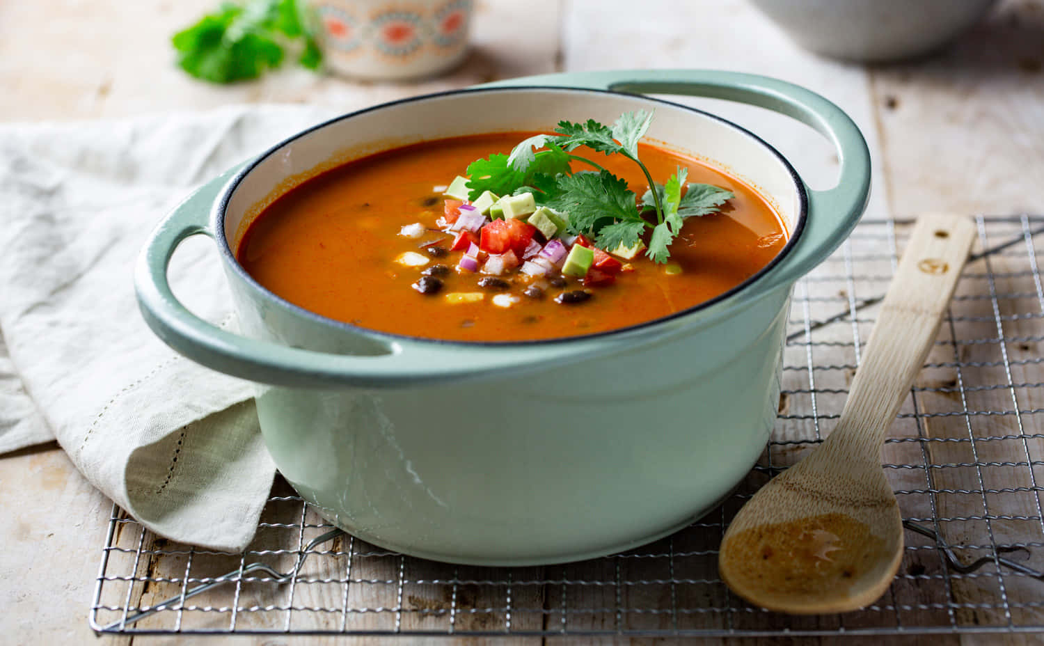 Enjoy A Bowl Of Hearty Delicious Black Bean Soup Wallpaper
