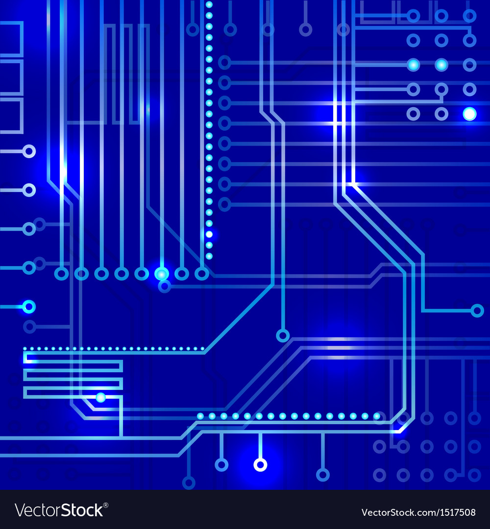 Abstract Electronics Blue Background Royalty Vector